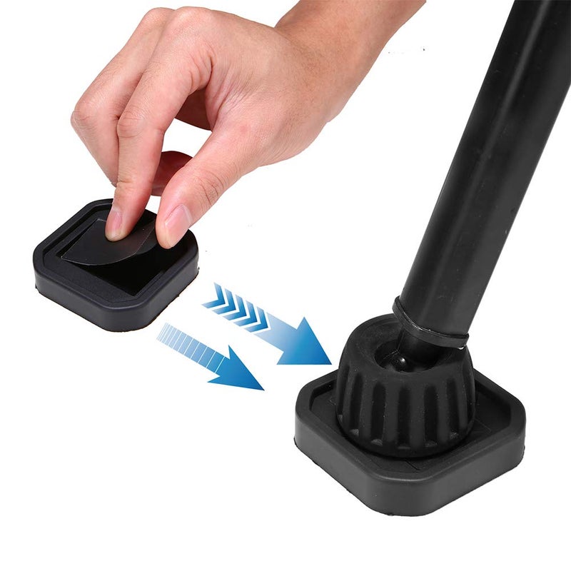 Yupeak Furniture Wheel Caster Cups/Floor Protectors, Silicone Non-Slip Caster Cups is Deal for Furniture Small Wheels/Furniture Leg and Prevents Scratches 1.75x1.75(4PACK(Black) - Image 2